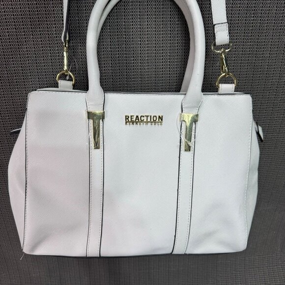 Kenneth Cole Reaction White Crossbody Handbag Womens Purse With Adjustable Strap - Picture 1 of 9